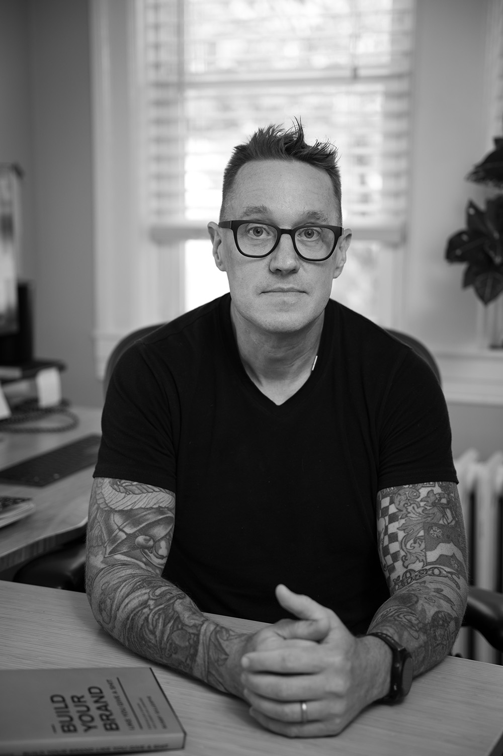 Bobby Gillespie aka Bobby G headshot by PentaxJane. Black and white photo